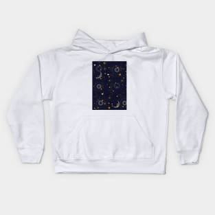 galaxy space art pattern cute milky way Kids Hoodie